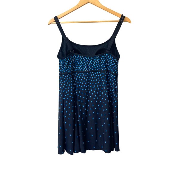 Great Lengths One Piece Bathing Suit Swimsuit Size 10 Polka Dot Skirt Dress - Picture 4 of 9